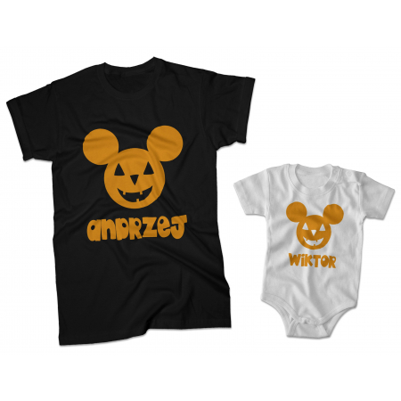 Zestaw koszulek rodzinnych na Halloween Mr Mrs Mickey